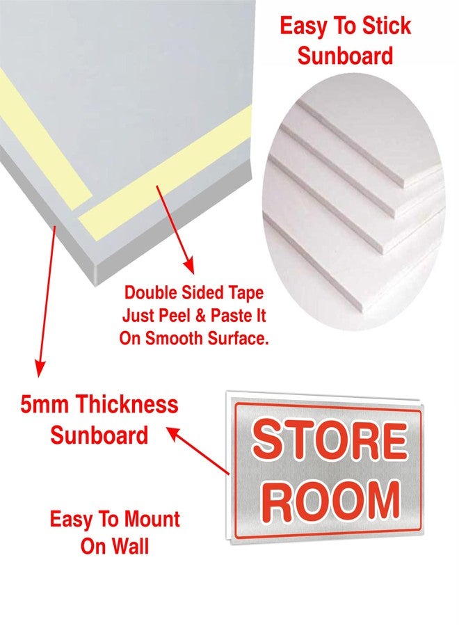 ATTRACTSO - Store Room Vinyl With 5mm Sunboard Signage Board Stickers | Sign board for Door | Signage for Offices (Size- 12x6 Inch) (Pack of 10) - Image 5